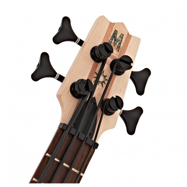 Mahalo Solid Electric Bass Ukulele, Transparent Brown