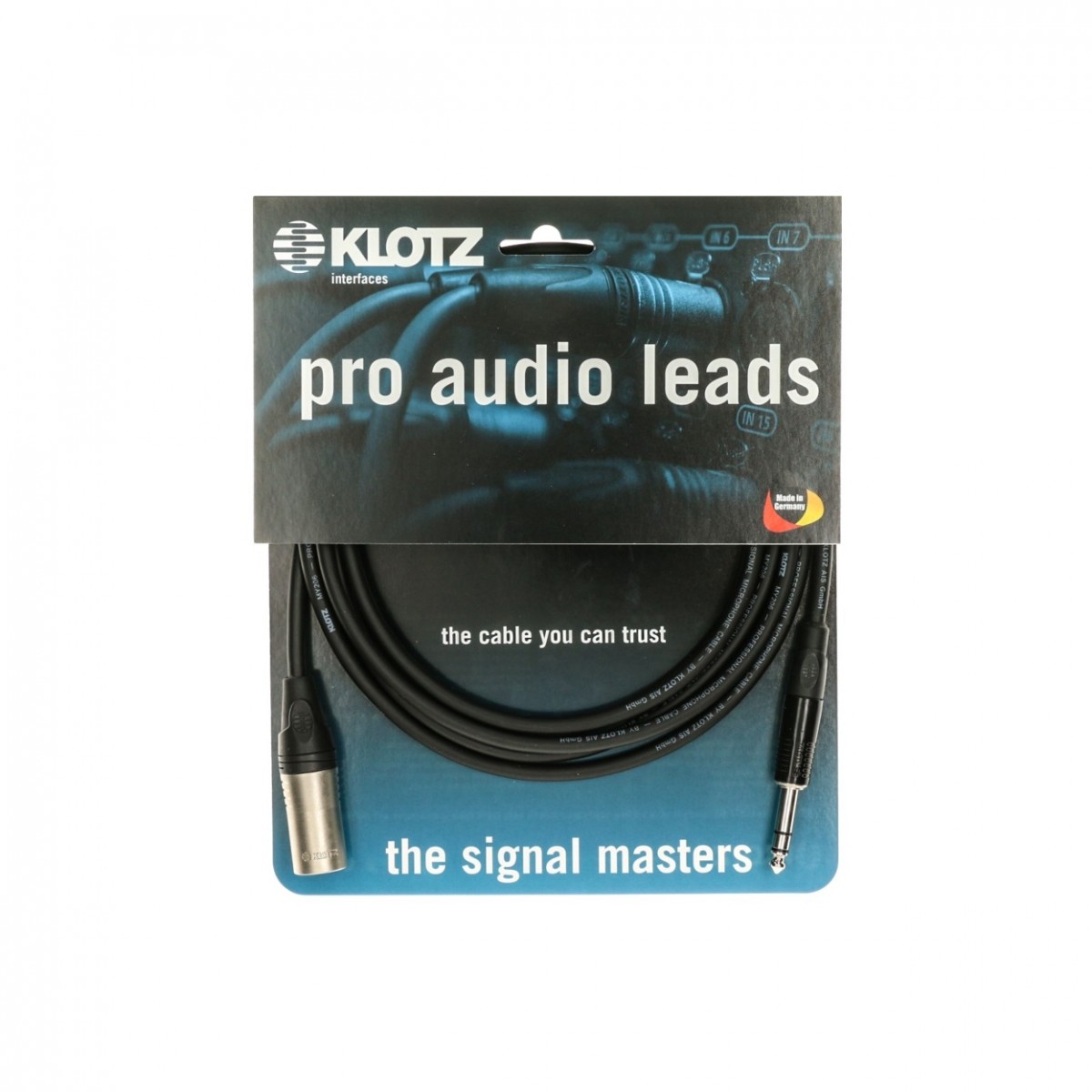 Mic Patch OFFLINE Klotz Microphone Patch Cable Male XLR to 1/4'' Jack, 5.0m ...