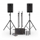 SubZero P810 10-tums Bluetooth PA-system med mikrofoner och stativ