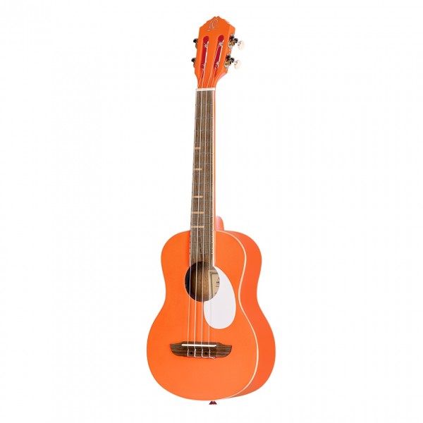 Ortega Gaucho Series Tenor Ukulele, Orange Front Angle