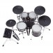 Roland VAD-706 V-Drums Acoustic Design Drum Kit, Gloss Ebony - Top