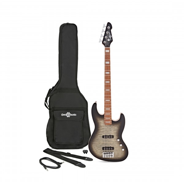 LA II Select Bass Guitar by Gear4music, Moss Burst