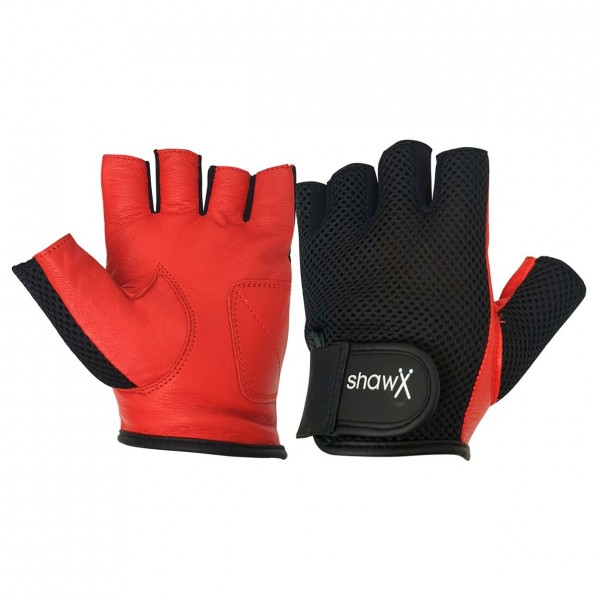 Shaw Fingerless Medium Drum Gloves, Red