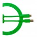Kábel UDG USB 2.0 (typ CB), priamy 1,5 M, zelený