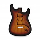 Guitarworks Duo-Cutaway Electric Guitar Body, Basswood, Vintage Sunburst