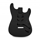 Guitarworks Duo-Cutaway Electric Guitar Body, Basswood, Black