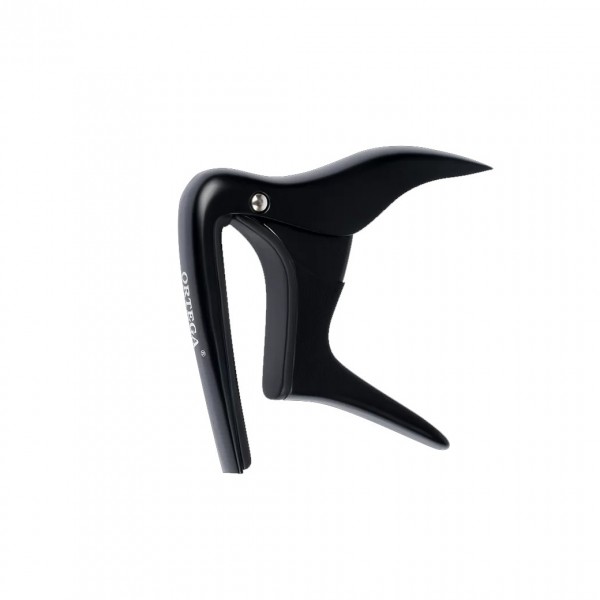 Ortega Ukulele Capo, Satin Black - Front View