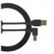 Kábel UDG USB 2.0 (AB) uhlový 1M čierny