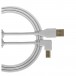 Kábel UDG USB 2.0 (AB) lomený 1M biely