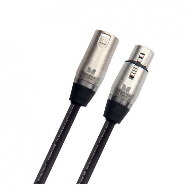 Monster Prolink Performer 600 20ft XLR Cable, Silver Contact XLRs