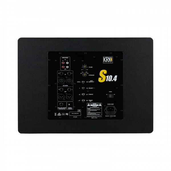 KRK S10.4 Active Subwoofer - Back