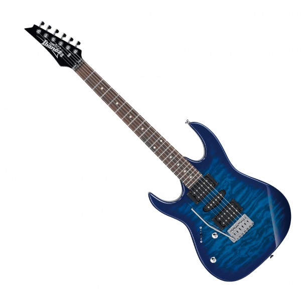 Ibanez GRX70QAL GIO Left Handed, Transparent Blue Burst