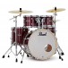 Pearl Export 20'' Fusion Drum Kit w/Stool and Sticks, Cherry Glitter