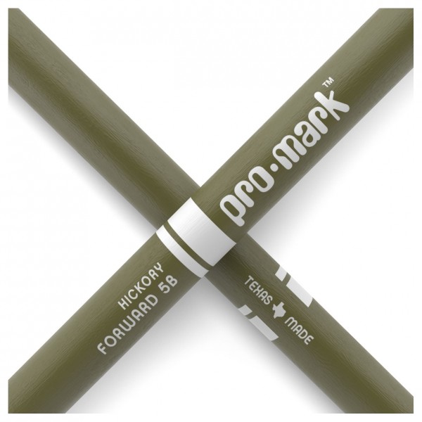Promark Hickory 5B Forward Balance Drumsticks, Green