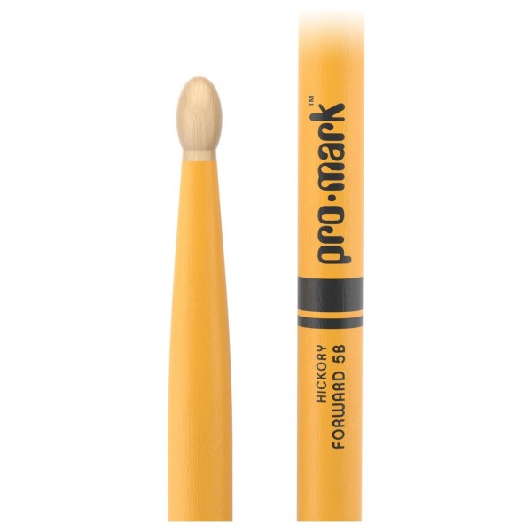 Promark Hickory 5B Forward Balance Drumsticks, Yellow