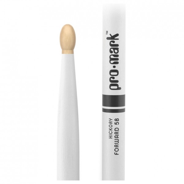 Promark Hickory 5B Forward Balance Drumsticks, White