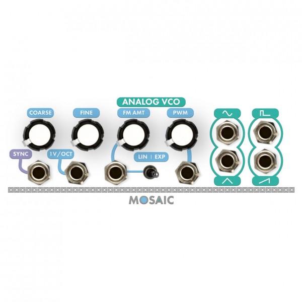 Mosaic 1U Analog VCO Module, White