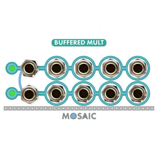 Mosaic 1U Buffered Signal Multiplier, White