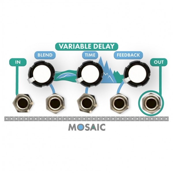 Mosaic 1U Variable Delay Module, White