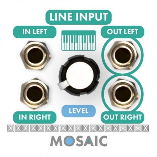 Mosaic 1U Line Input Module, White