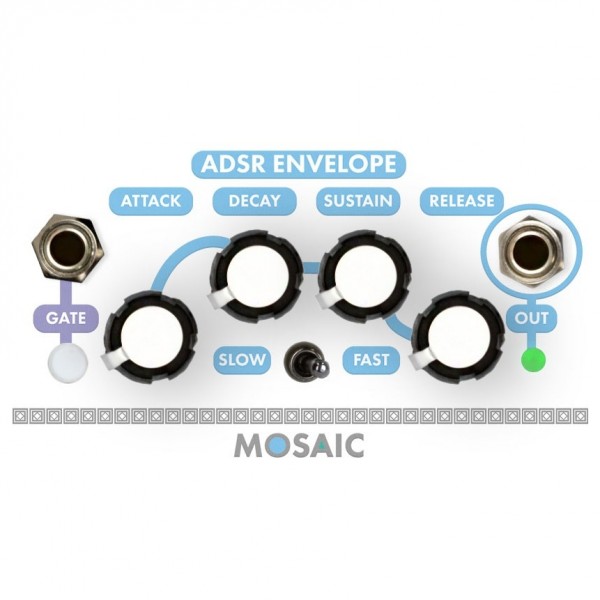 Mosaic 1U ADSR Module, White