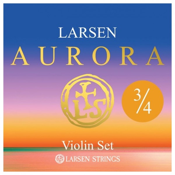 Larsen Aurora Violin String Set, 3/4 Size, Medium