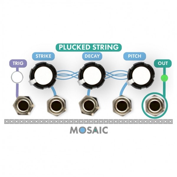 Mosaic 1U Plucked String Module, White