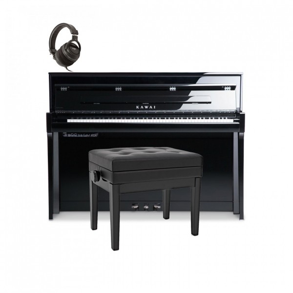 Kawai Novus NV5S Hybrid Digital Piano Package, Polished Ebony