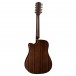 Luna Art Vintage 12-String Electro Acoustic, Distressed Brownburst back