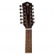 Luna Art Vintage 12-String Electro Acoustic, Distressed Brownburst headstock
