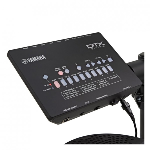 Yamaha DTX402 Electronic Drum Kit with Stool, Sticks and sideKIK Amp