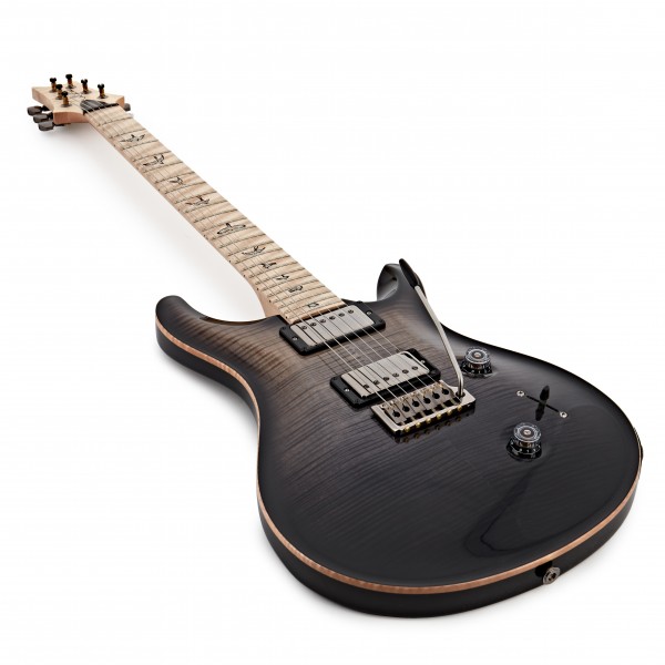 PRS Custom 24 Wood Library, 10 Top Charcoal Fade Smokeburst #0315218