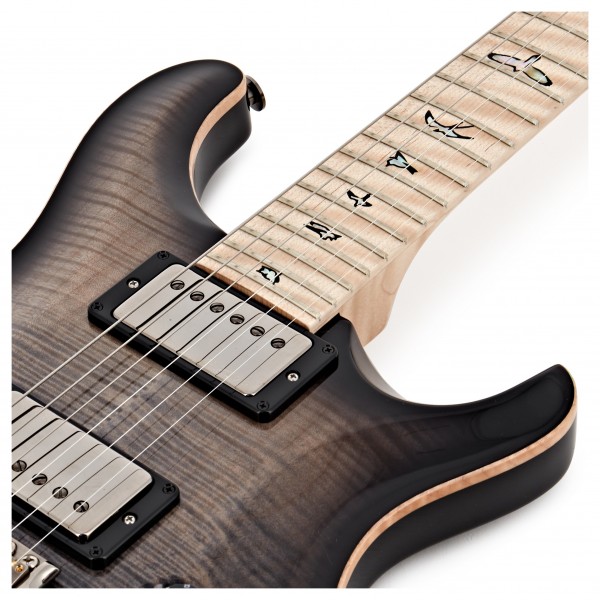 PRS Custom 24 Wood Library, 10 Top Charcoal Fade Smokeburst #0315218