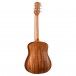 Luna Safari Solid Koa Electro Acoustic, Satin Natural back