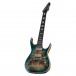 Dean Exile Select 7-String Burl Poplar, Satin Turquoise Burst Angle