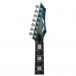 Dean Exile Select 7-String Burl Poplar, Satin Turquoise Burst Headstock