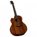 Luna High Tide Koa GC Electro Acoustic Left Handed, Satin Natural angle
