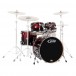 PDP Concept Maple 4pc Shell pakiet, Red to Black Fade