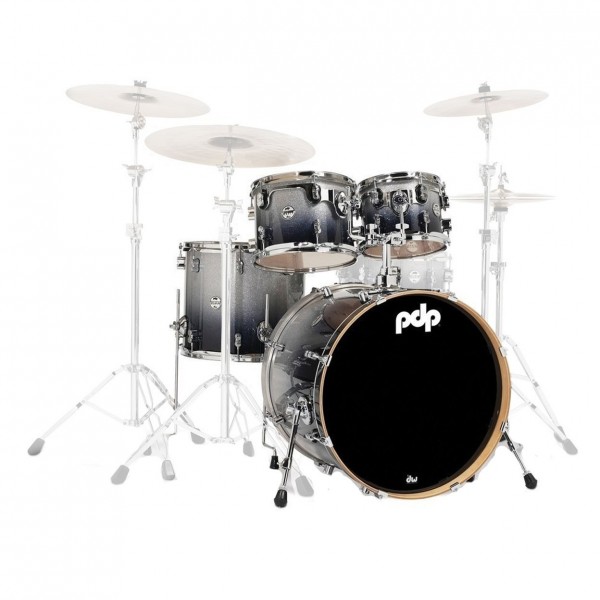 PDP Concept Maple 4pc Shell Pack, Silver to Black Fade