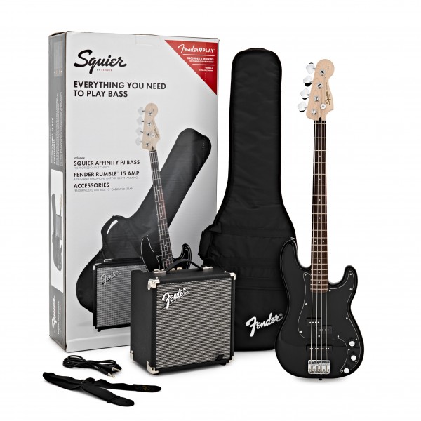 Squier Affinity Series Precision Bass PJ Pack, Black