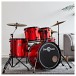 BDK-1plus Full Size Starter Drum Kit + Practice Pack, Red