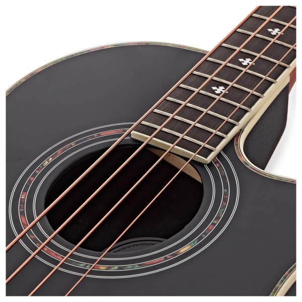 Roundback Electro Acoustic Bass Guitar by Gear4music, Black