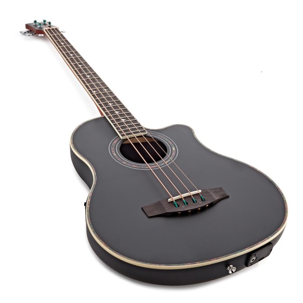 Roundback Electro Acoustic Bass Guitar by Gear4music, Black