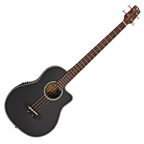 Roundback Electro Acoustic Bass Guitar + 35W Amp Pack, Black