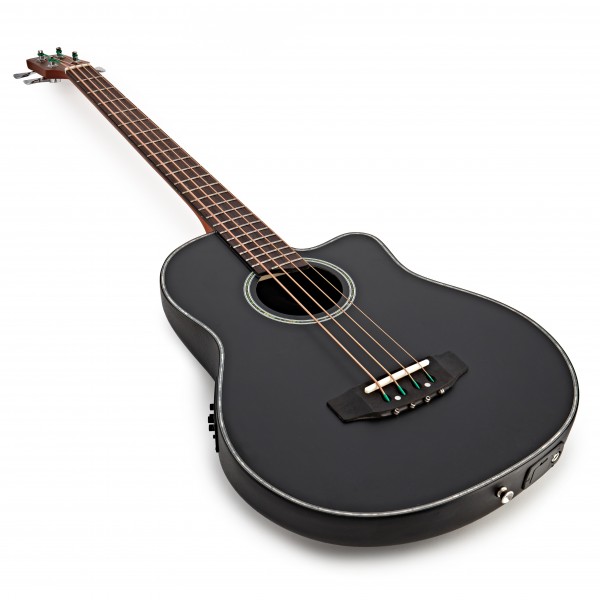 Roundback Electro Acoustic Bass Guitar + 35W Amp Pack, Black