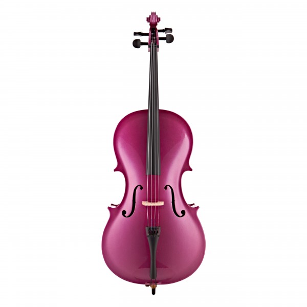 Student 3/4 Size Cello with Case by Gear4music, Purple