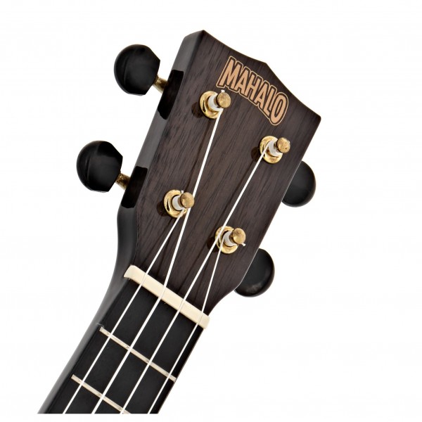 Mahalo Hano Concert Ukulele, Trans Black Finish