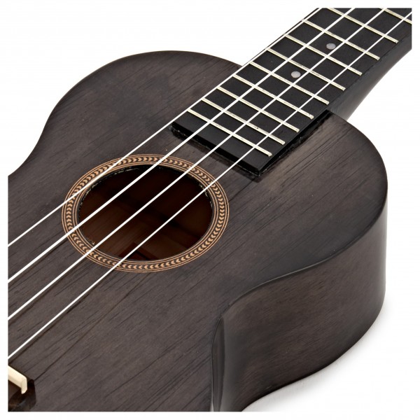 Mahalo Hano Concert Ukulele, Trans Black Finish