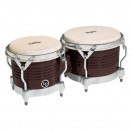 LP Matador Wood Bongos Dark Brown Chrome Hardware