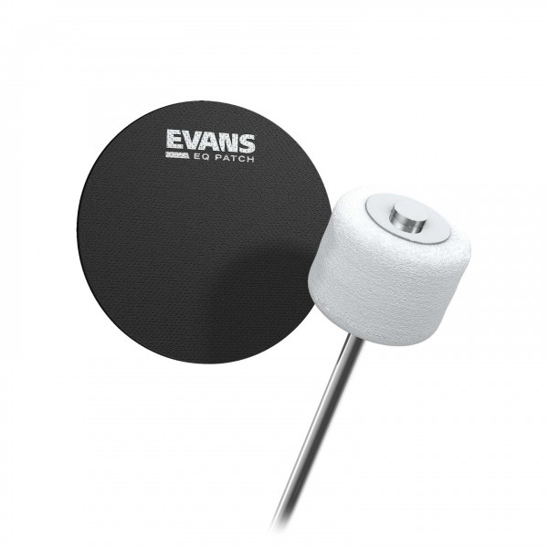 Evans Cordura Single EQ Black Nylon Patch, Pack of 2